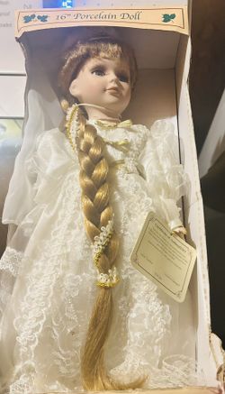 Porcelain Doll Box Is Damaged Doll Is New