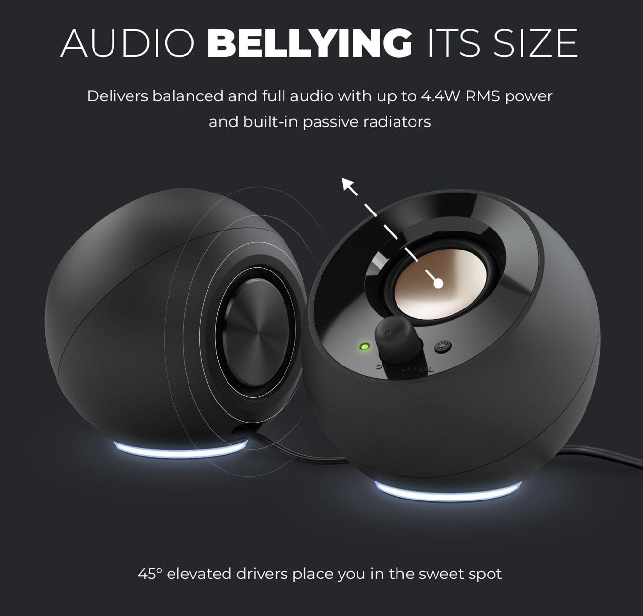 Speakers 2 Pack With Light