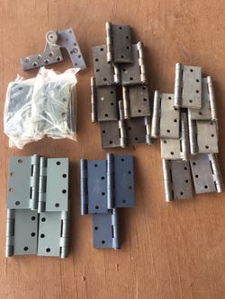 Assorted 4-1/2” Stainless Steel and Bronze hinges