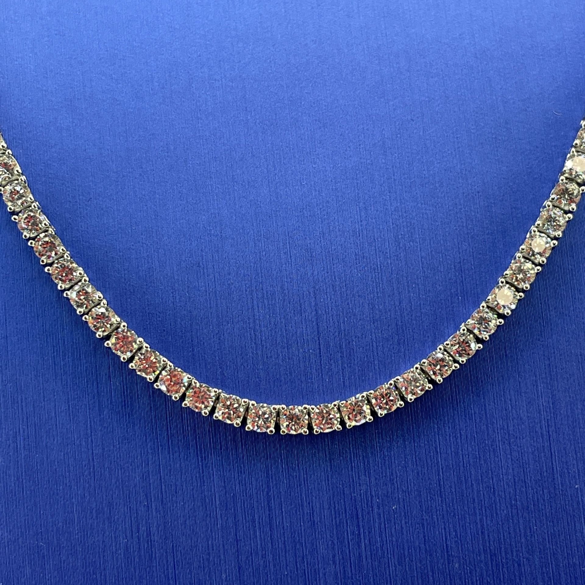 925 Sterling Silver CZ 20” Tennis Necklace 26.80g 3mm 205358/2