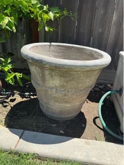 3 Solid Concrete Planters