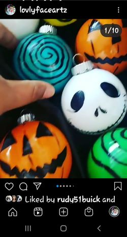Hand painted or vinyl ornaments