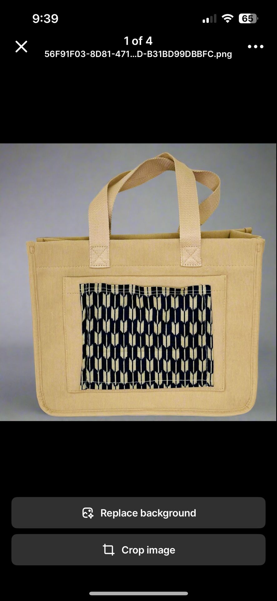 Corduroy Bag / Tote Japanese Style