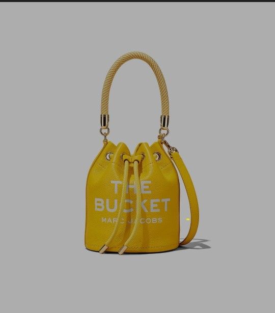 Marc Jacobs Leather Sun Yellow Bucket Bag