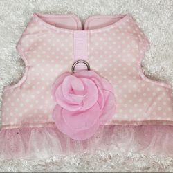 Ruffle Pink Dog Harness