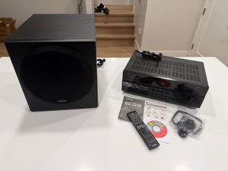 Yamaha RX-V475 Receiver & POLK Audio PSW-10