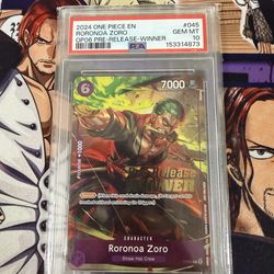 Zoro Pre Release Winner PSA 10