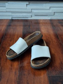 Betula Birkenstock White Cork Slide Sandals Size 9 / EU 40