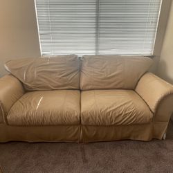 Peanut Butter Leather Couch 