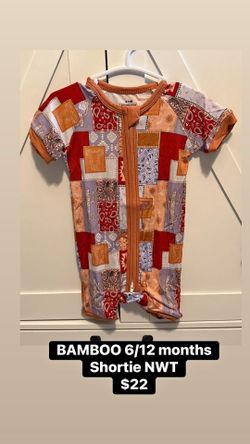 BAMBOO Shortie Patchwork 6/12 months