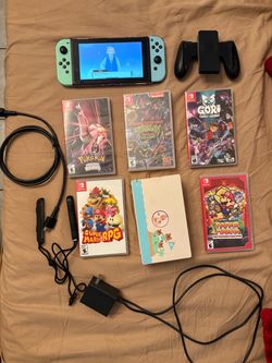 Nintendo Switch animal crossing edition + 5 games