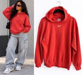Nike Women’s Oversized Hoodie Small – Washed Coral Red