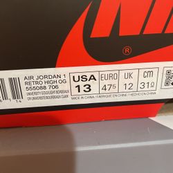 Nike Jordan 1 Lakers Size 13