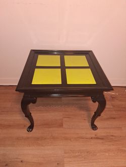 Green and black coffee table