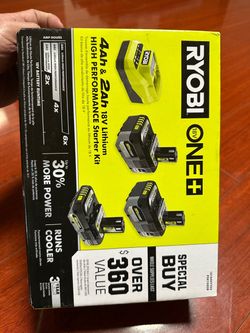Ryobi ONE+ 18V 4Ah & 2Ah Battery Starter Kit