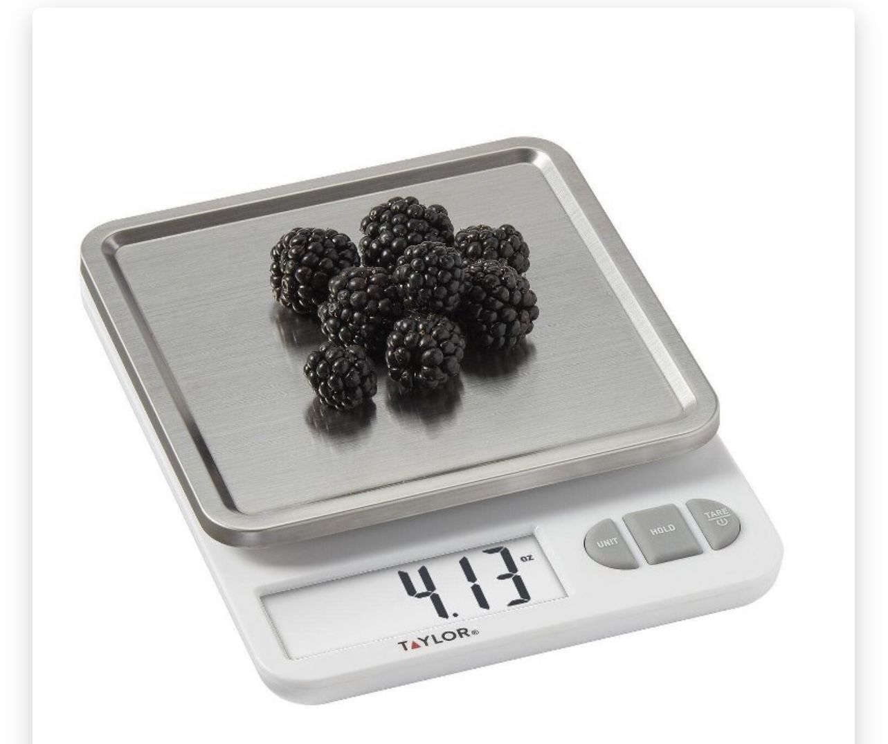 Brand New In Box, Never Used, Stainless Steel Kitchen Scale By Taylor!