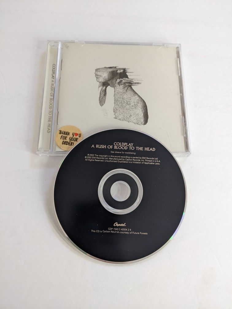 Coldplay A Rush Of Blood To The Head Year 2002 CD Album Info Below