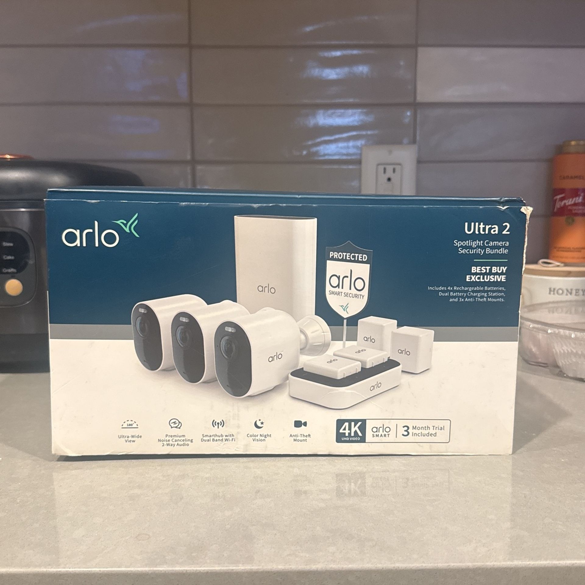 Arlo Ultra 2 Spotlight Camera Security Bundle