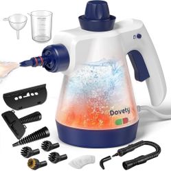 Steam Cleaner, Pressurized Handheld Steam Cleaner for Home with 12pcs Accessories & Safety Lock, Multi-Surface & Powerful Home Use Steamer for Cleanin