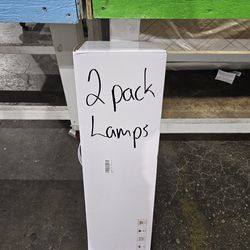 28.5" Brass Buffet Lamps Set of 2 Linen Shade Pull Chain