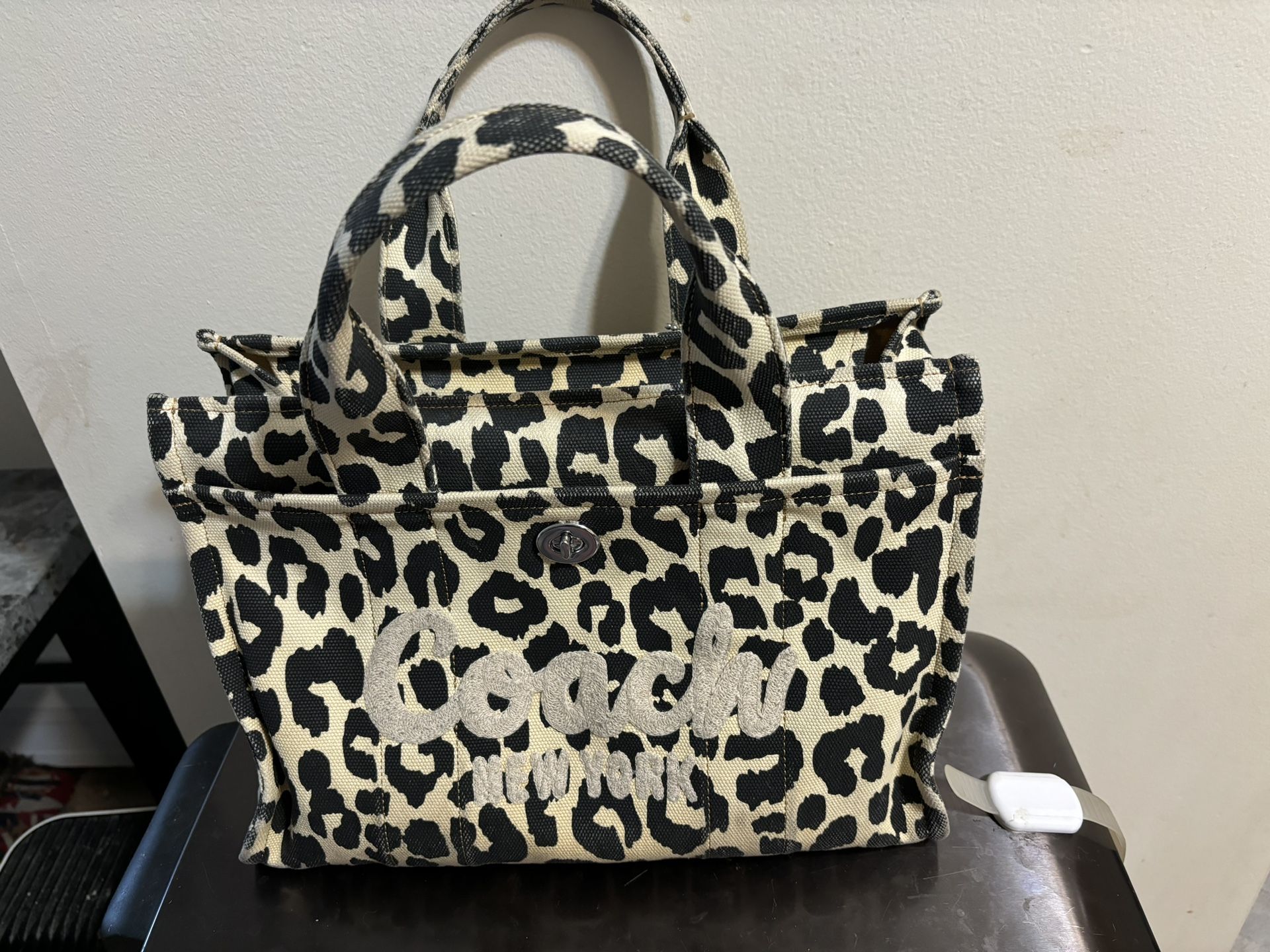 Leopard Print Coach Tote