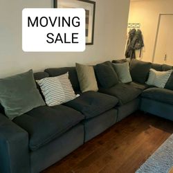 Gray Cloud Couch Modular Sectional Sofa