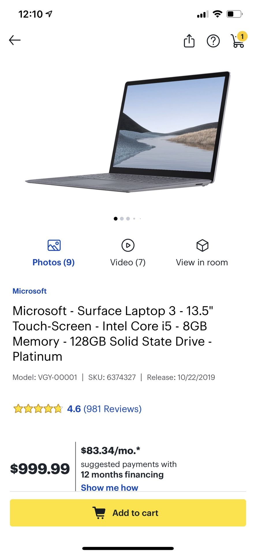 Surface Laptop 3 