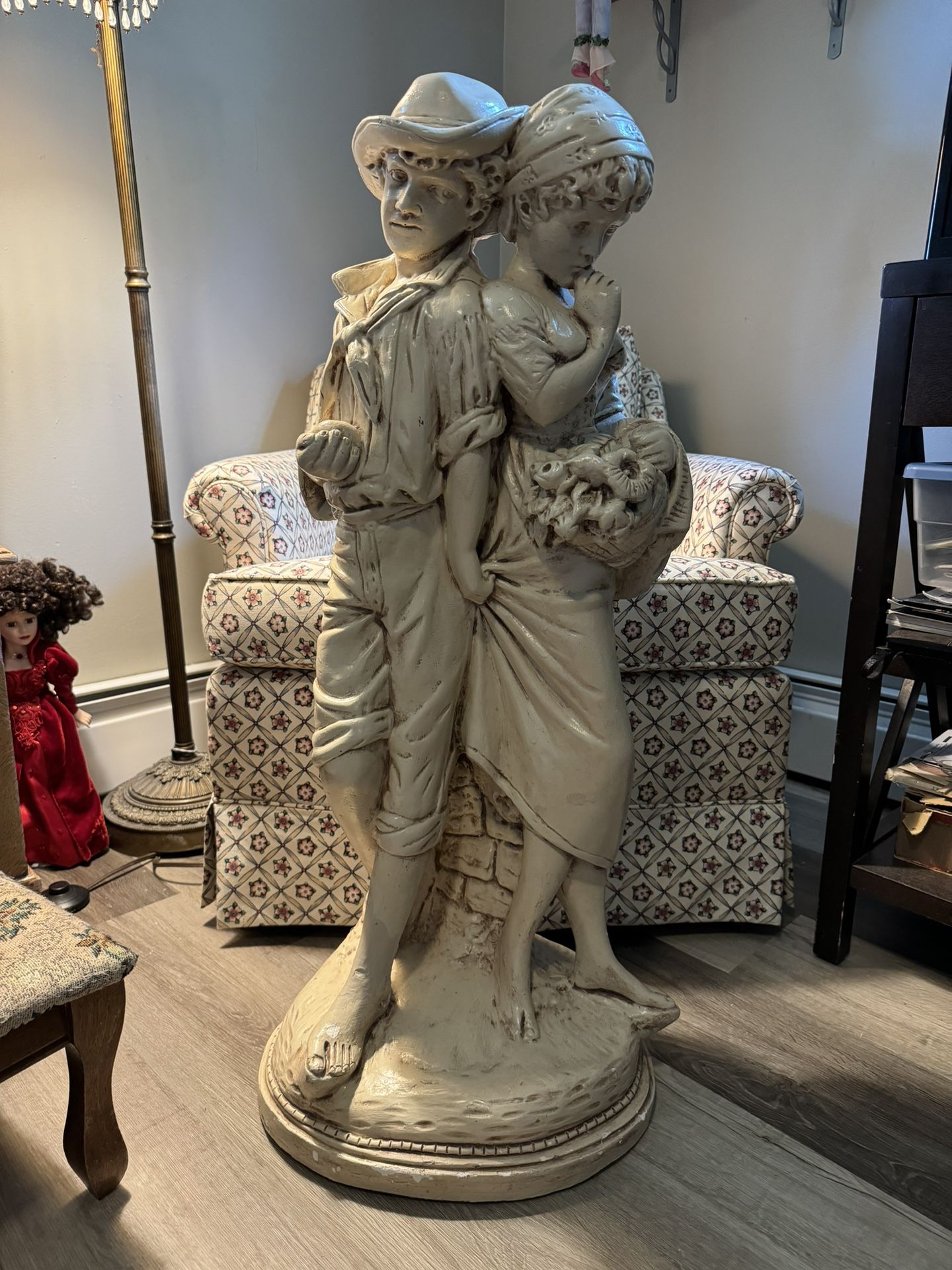 Vintage Plaster Chalkware Statue