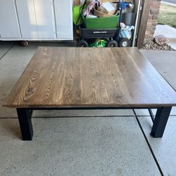 60” Large Wood Living Room Coffee Table 