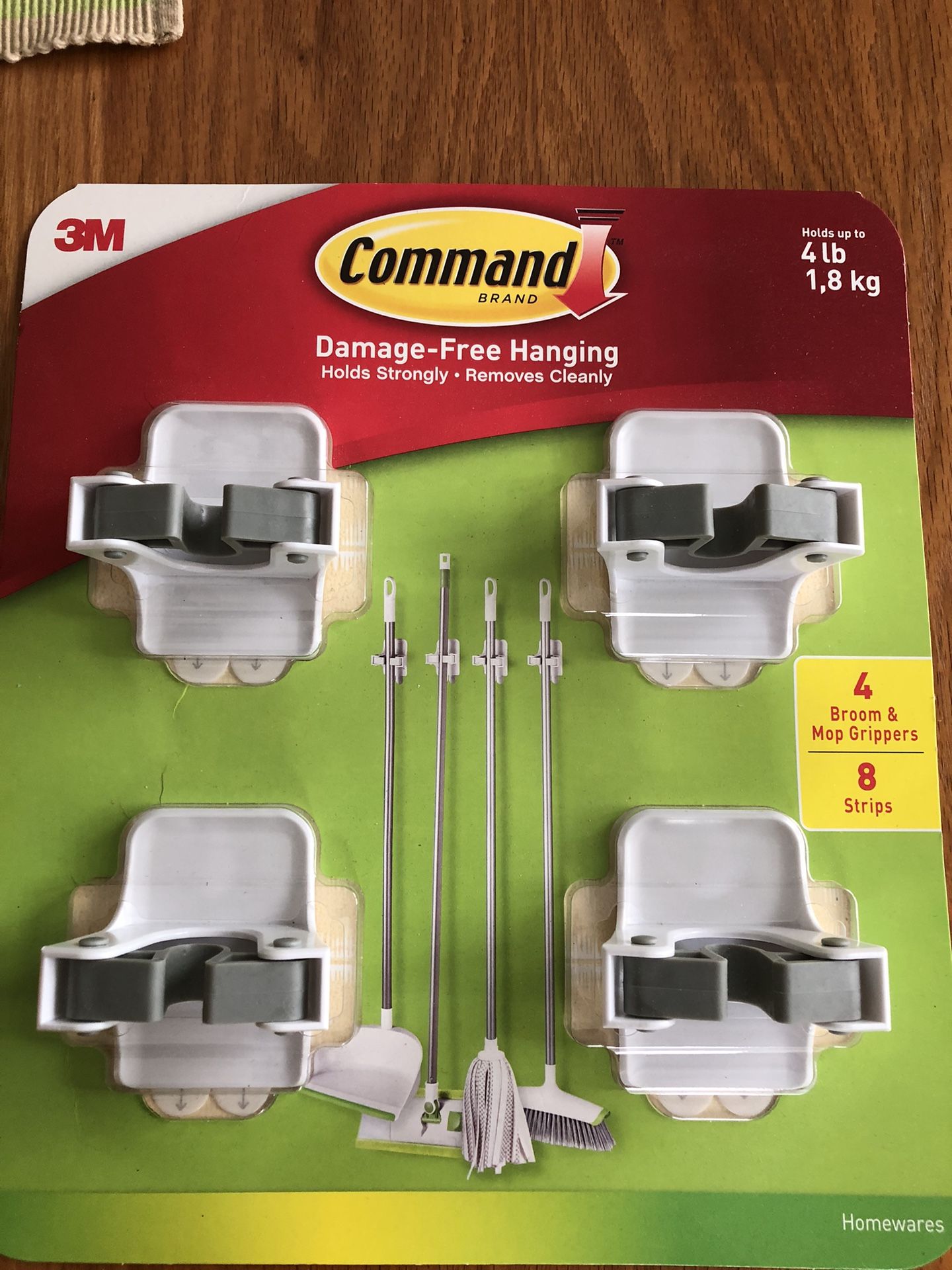 Broom-Mop-Tool Hangers - 4 Pack