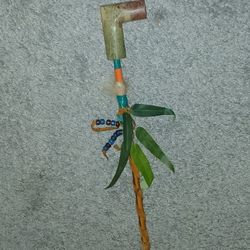 old antique Indian traditional peace pipe