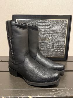 Bota cuadra panza de avestruz