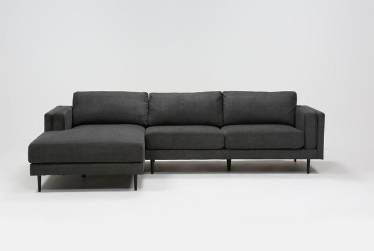 Aquarius II Dark Grey 2 Piece 120” Left Arm Facing Sofa  