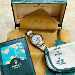1999 Rolex Daytona Chronograph Zenith Movement 18K 2-Tone Stainless Steel Watch