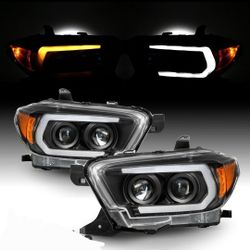 16-22 Toyota Tacoma LED DRL Projector Headlights Luces Focos Micas Faros Faroles Headlamps 