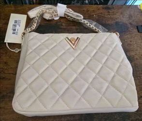 Valentino Orlandi Quilted Shoulder Bag – Bone (Vegan Leather)