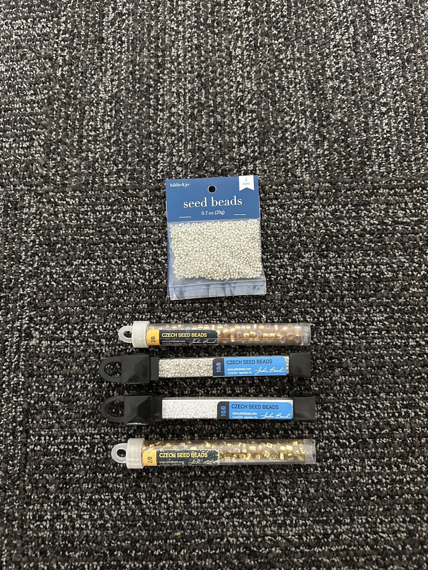 New Set Of 5 Czech seed beads. 