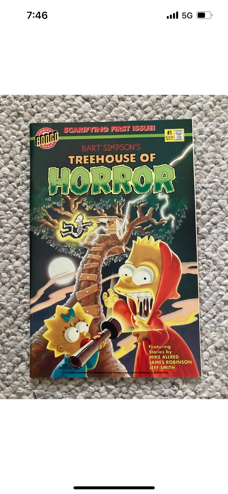 SIMPSON's TREEHOUSE OF HORROR 1  - Bongo 1995 - VF/NM