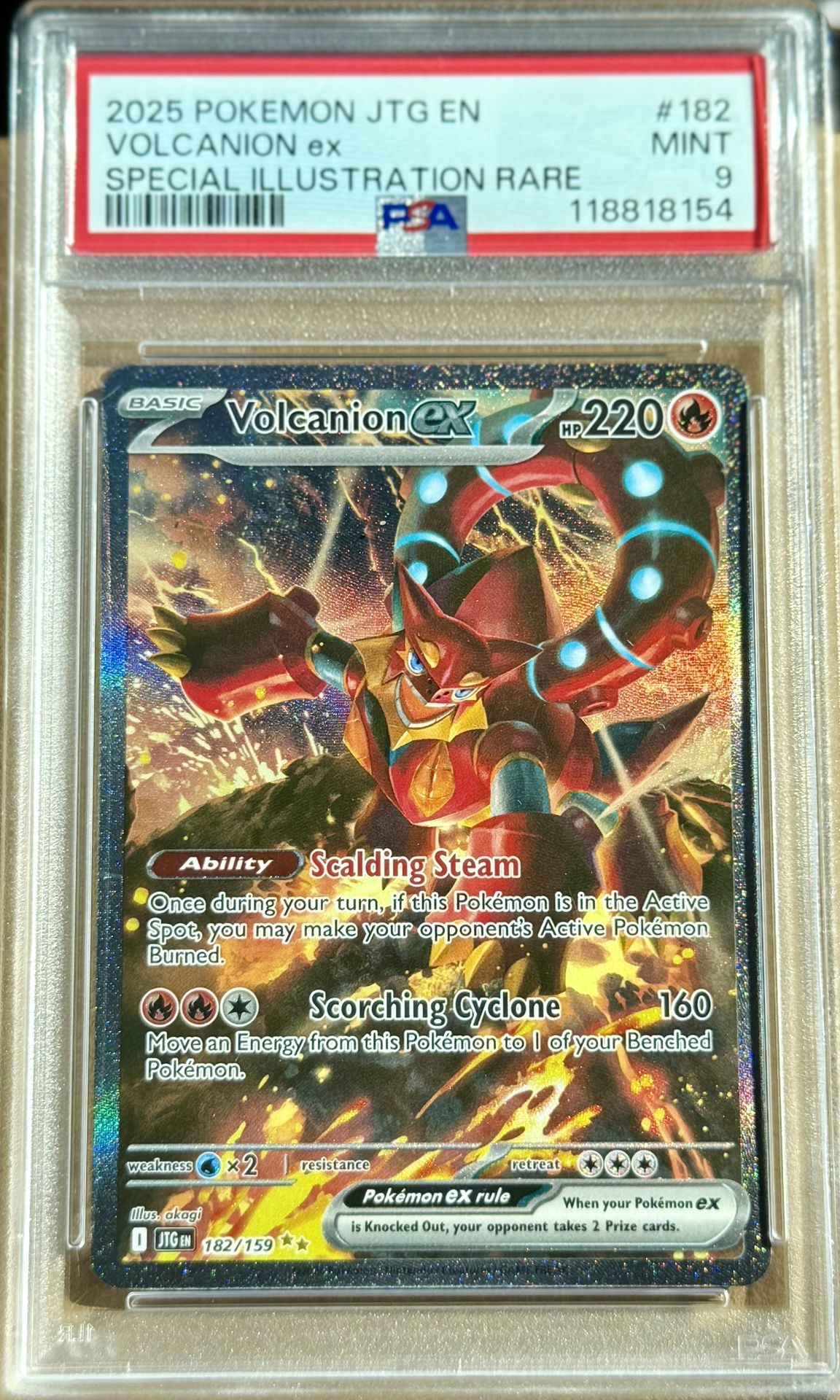 Volcanion ex 182/159 PSA 9 Sv09: Journey Together Holo