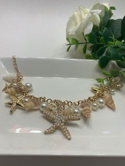 Star Starfish Conch Shell Charm Multi-element Bracelet For Women Beach Jewelry