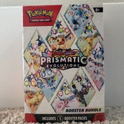 Pokemon TCG: Scarlet & Violet Prismatic Evolutions Booster Bundle (6 Packs)
