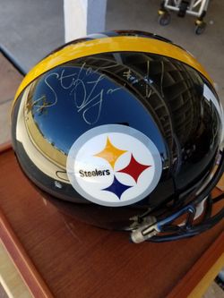 NFL Steelers Autographed Helmet With Display Case (Read Description) 