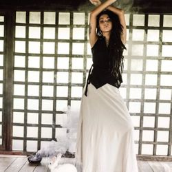 Aya Black Qigong Kimono Sleeveless Top Vest & Pant