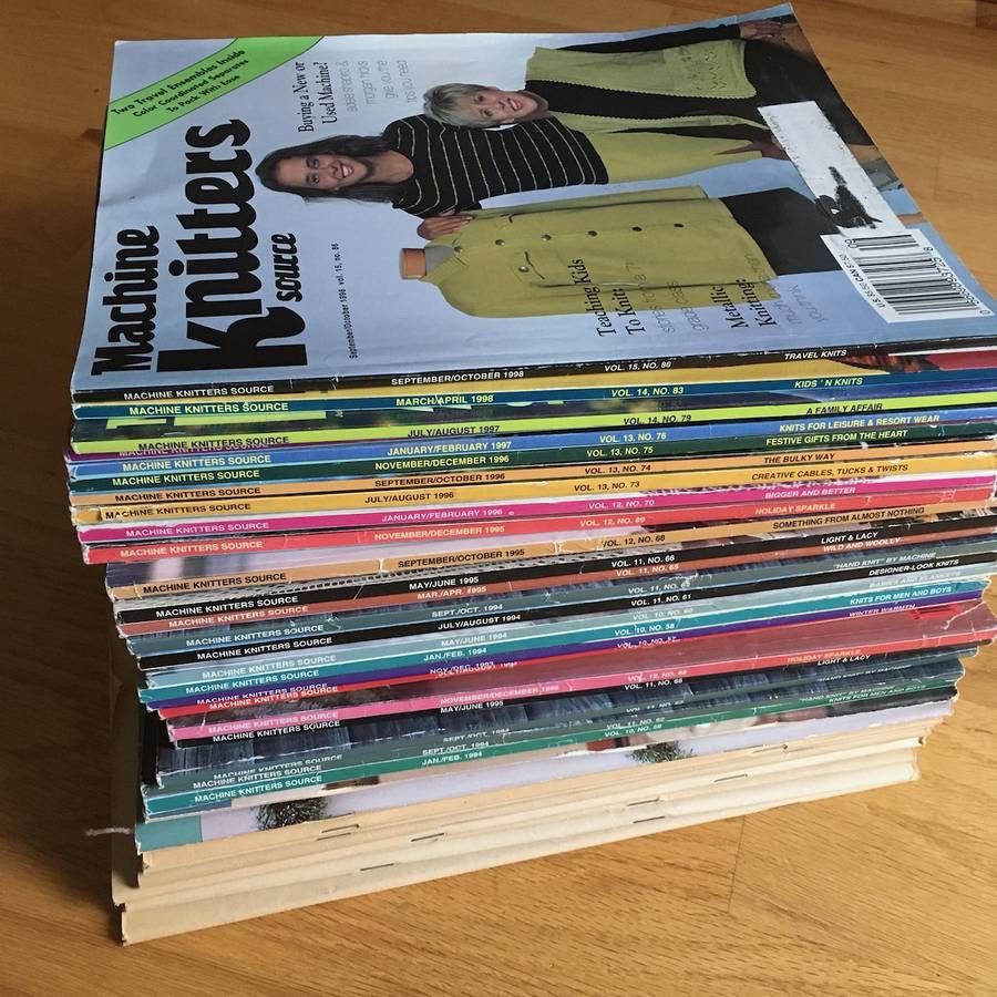 Huge Lot of 33 Machine Knitters Source and WKMG Magazines