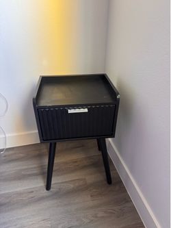 Modern Black Nightstand – $20