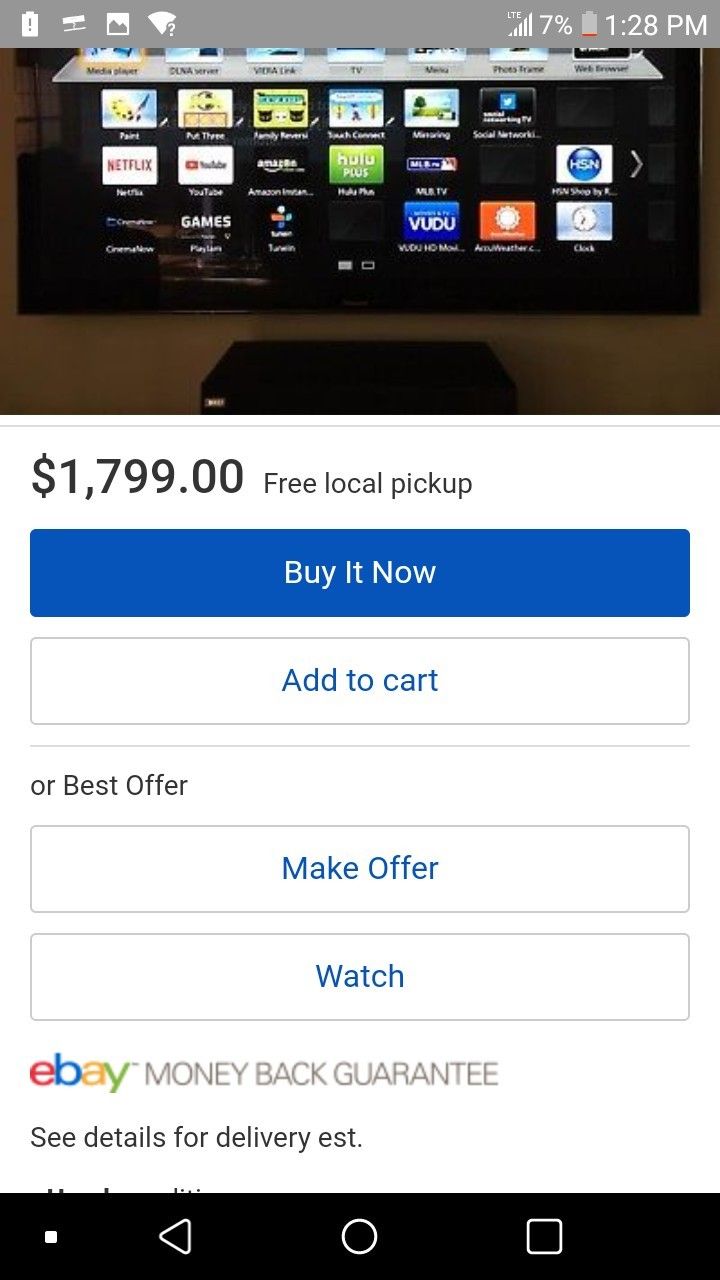 Two 60 inch Panasonic 3D TV great deal $900 each