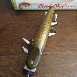 Vintage CREEK CHUB CCB CO. #700 PIKIE Minnow Fishing Lure w/Orig Box PHOTOS