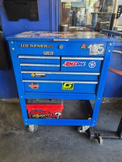 U.S. General Blue Rolling Tool Cart