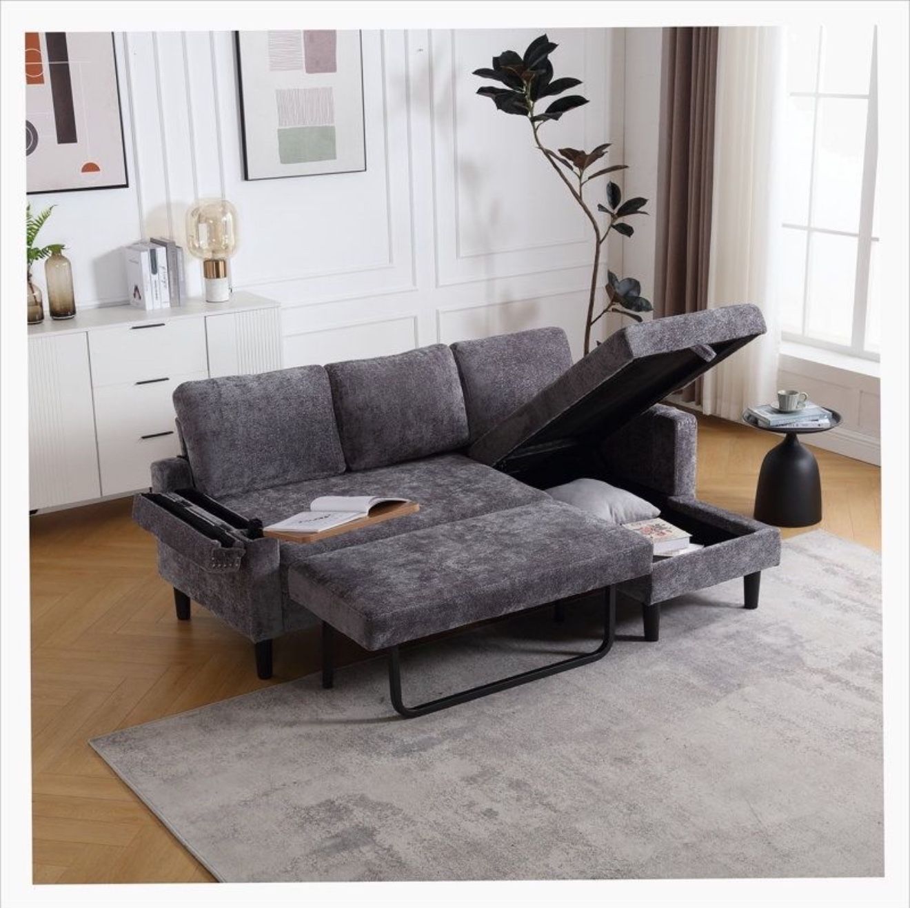 Sectional Sofa Reversible Sectional Sleeper Sectional Sofa with Storage Chaise