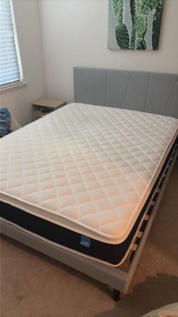 Queen Bed Frame + Mattress Set